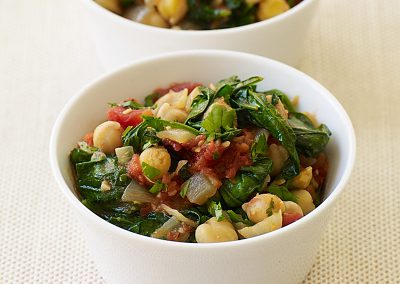 Chickpea and spinach stew