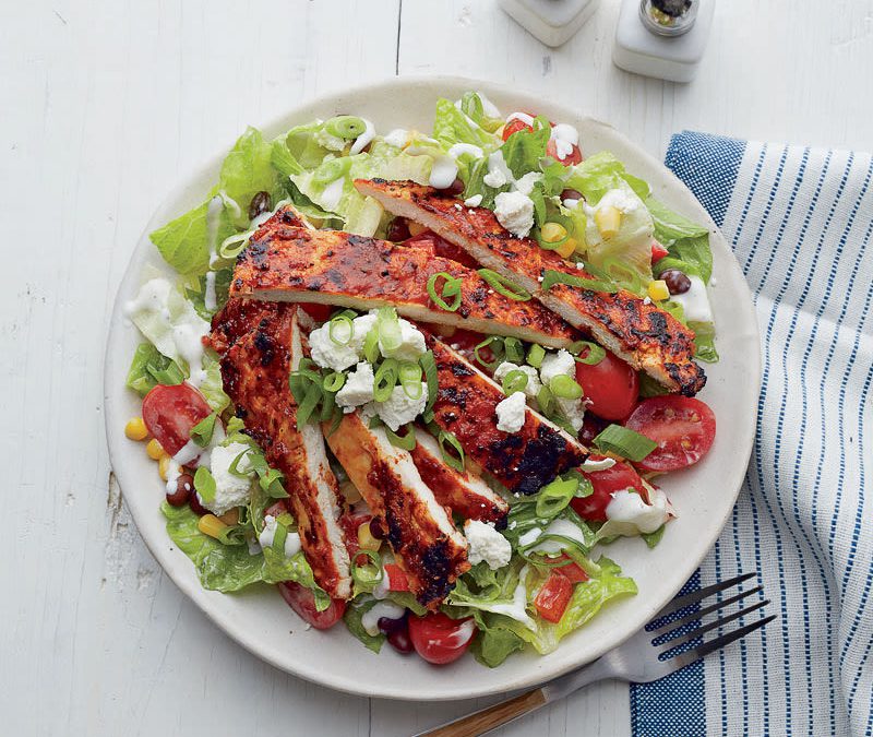 Barbecue ranch chicken salad