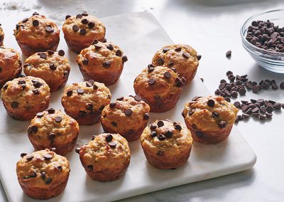 Banana chocolate-chip mini muffins