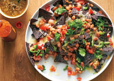 Blue corn nachos
