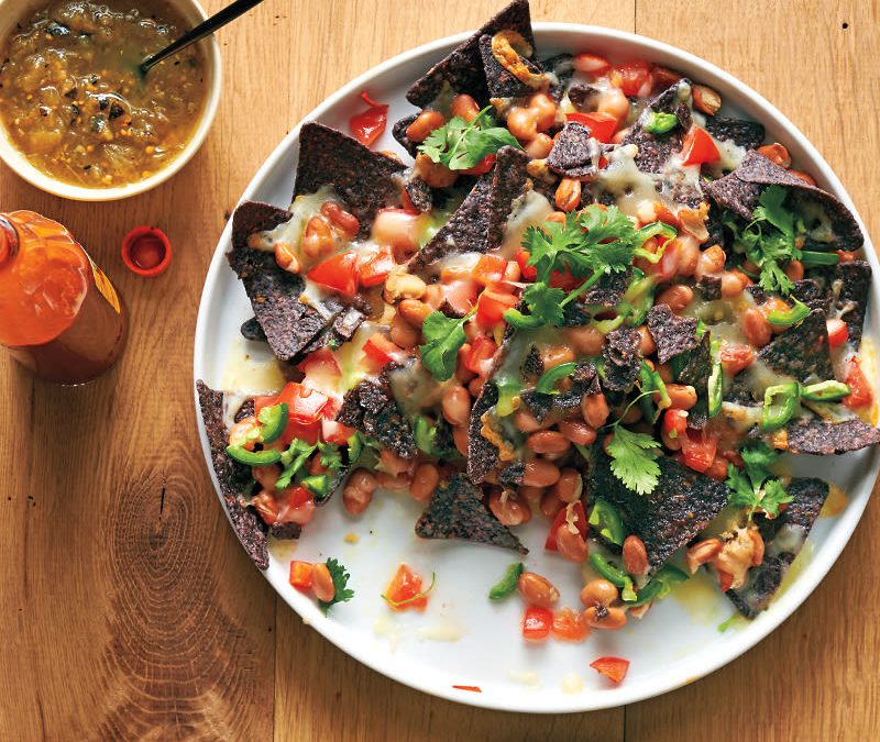 Blue corn nachos