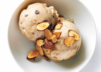Chocolate-almond nice cream